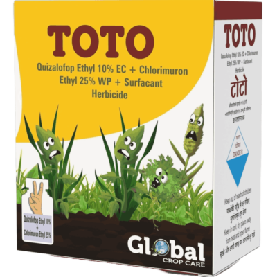 TOTO (Quizalofop Ethyl 10% EC + Chlorimuron Ethyl 25% WP) + Surfacant (Twin Pack))